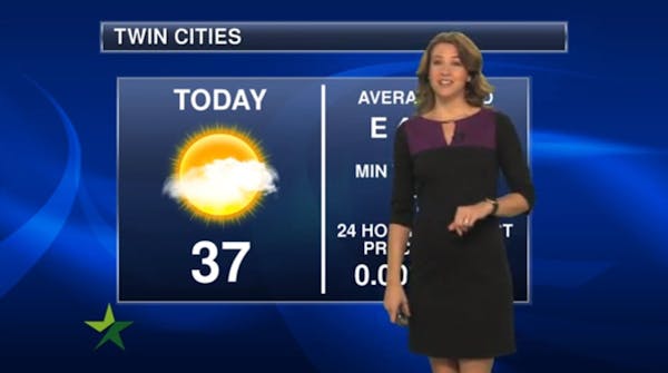 Today's forecast: Mostly sunny and warm; high 37