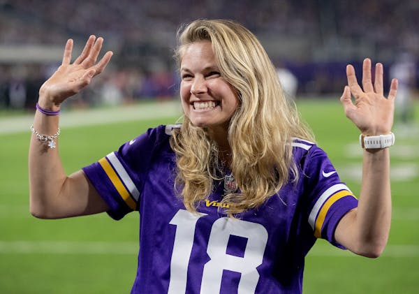 Olympic gold medalist skier Jessie Diggins was recognized at a Vikings game in October. Diggins is currently competing for gold at the world champions