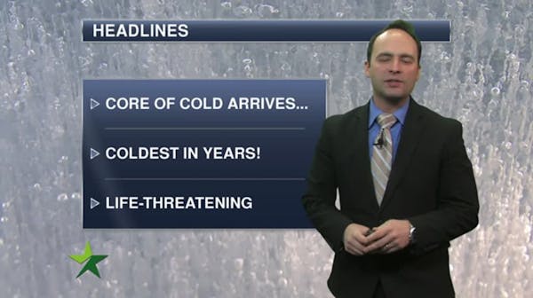 Morning forecast: Temps drop into minus teens by afternoon