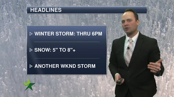 Morning forecast: Snow, heavy at times
