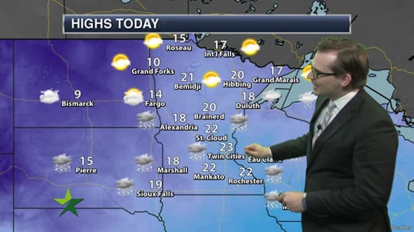 Afternoon forecast: Snow flurries; high of 24