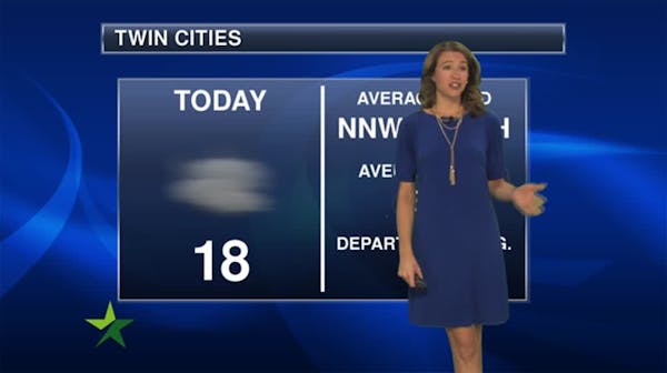 Morning forecast: Partly sunny, high 18; cold tonight