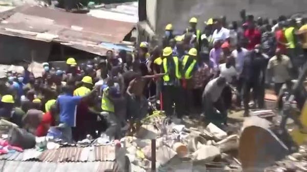 Children rescued from collapsed building in Lagos