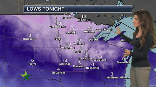 Evening forecast: Low of -4; clear and bitterly cold