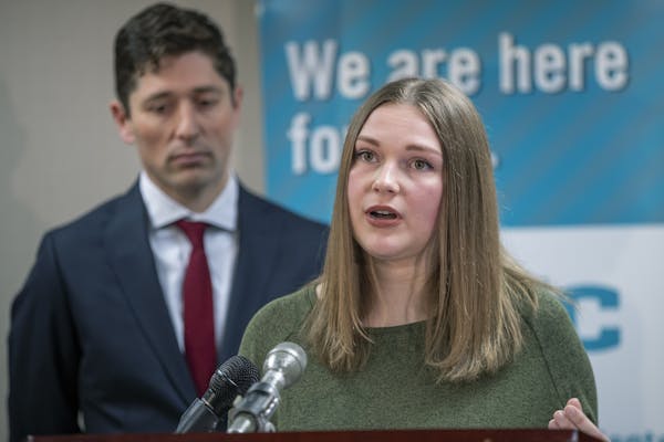 Rape victim Abby Honold joined Minneapolis Mayor Jacob Frey, Police Chief Medaria Arradondo and others to roll out the Minneapolis Police Department's