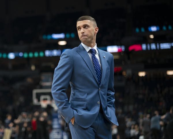 Coach Ryan Saunders, at Tuesday’s final home game against the Raptors, has won support and praise from Timberwolves players since taking over.
