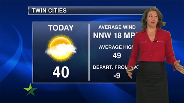 Afternoon forecast: Sunny and cool, high 40