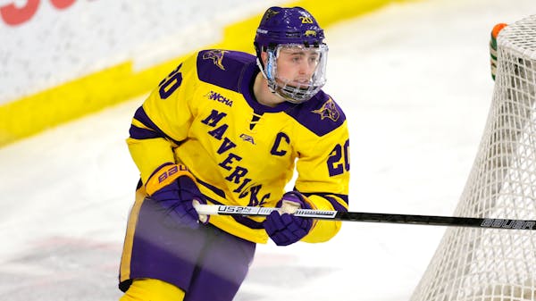 Minnesota State Mankato's Marc Michaelis, a junior from Germany, has 19 goals and 22 assists this season.