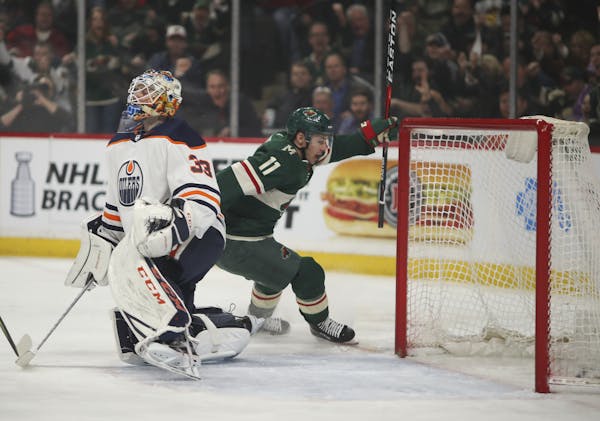 Zach Parise beat Oilers goalie Cam Talbot on a breakaway as the Wild blanked Edmonton 3-0 to clinch a playoff berth on April 2, 2018.