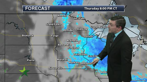 Evening forecast: Low of 39; cloudy with a little rain