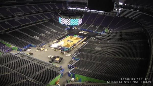 Timelapse: Watch the Final Four court installed at U.S. Bank Stadium
