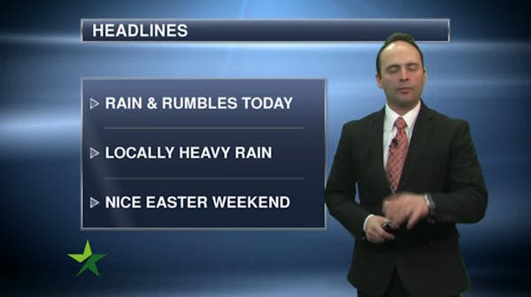 Morning forecast: Rain, heavy at times, high of 52
