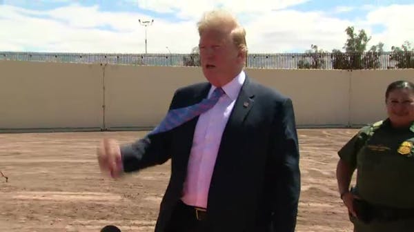 Trump visits replaced section of border wall