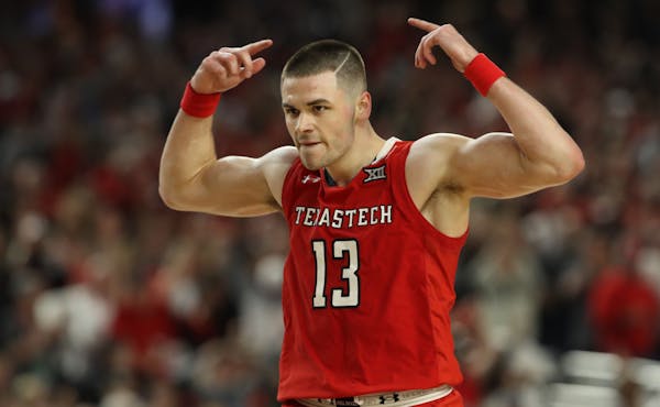 Texas Tech guard Matt Mooney reacted after one of his four three-pointers Saturday night. Mooney’s 22 points sent the Red Raiders into the national 