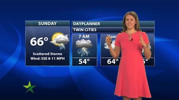 Evening forecast: Low of 53; Cloudy and mild with shower or storm possible
