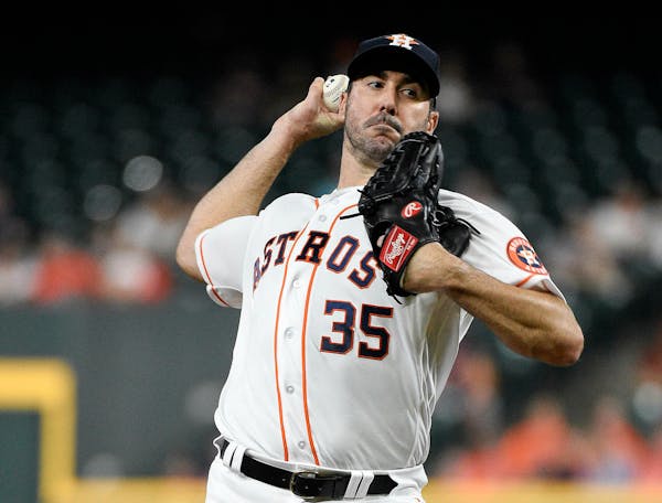 Astros righthander Justin Verlander beat the Twins for the 20th time in his career on Wednesday. He gets his first shot at No. 21 on Monday.