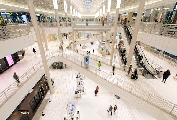 The Mall of America in Minneapolis. A man was arrested Friday after throwing a 5-year-old child from a third-floor balcony at the mall.