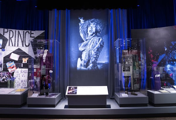 The History Center show includes an exhibit on Prince and “Purple Rain,” which was filmed at the club. The image projected at center was shot by S