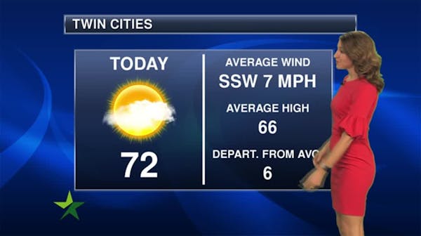 Afternoon forecast: Sunny and warm; high 72