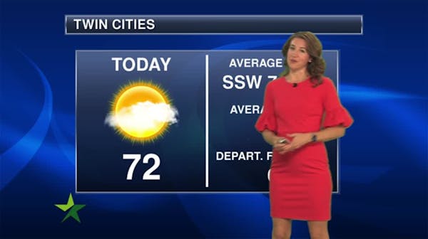 Morning forecast: Sunny and warm; high 72