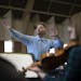 Brock Besse conducted a rehearsal with the Rochester Pops Orchestra at Bethel Lutheran Church in Rochester.