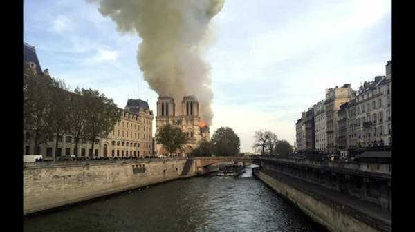 Massive fire at Notre Dame Cathedral in Paris