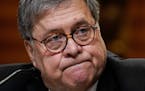 FILE -- Attorney General William Barr testifies before a subcommittee of the Senate Appropriations Committee about the Justice Department's 2020 budge