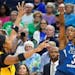 Lynx point guard Danielle Robinson, shooting over Sparks guard (and now teammate) Odyssey Sims of the Sparks last season, has made only three three-po