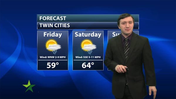 Afternoon forecast: Partly sunny, high 59