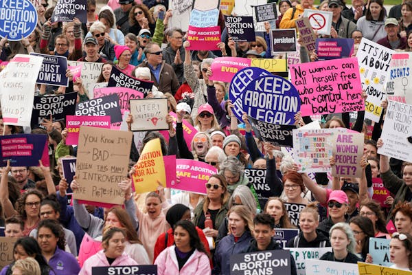 Protesters rallied at the Minnesota State Capitol on May 21 to call for a stop to the abortion restrictions being instituted in some states. On Wednes