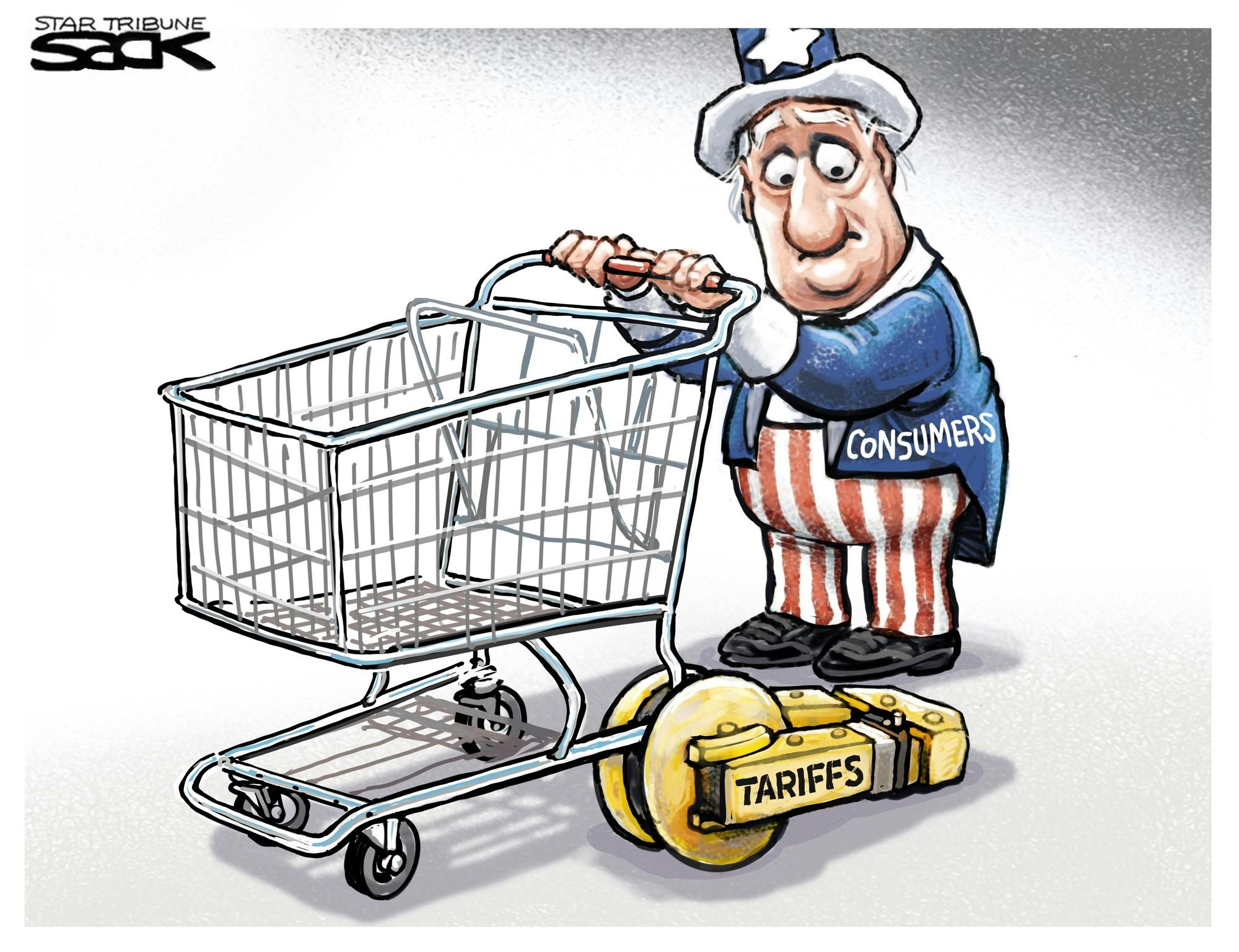 Sack cartoon: Tariffs