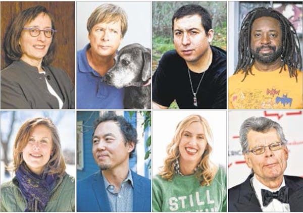 Among the literary luminaries appearing at Wordplay are top, from left: Julie Schumacher, Dave Barry, Tommy Orange, Marlon James; bottom from left, Sa