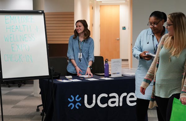 UCare held a wellness expo for employees over a lunch hour. More than a third of the company’s employees were expected to participate.