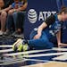 Minnesota Lynx rookie Jessica Shepard injured her knee after landing on her right leg following a foul by Los Angles Sparks’ Tierra Ruffin-Pratt nea
