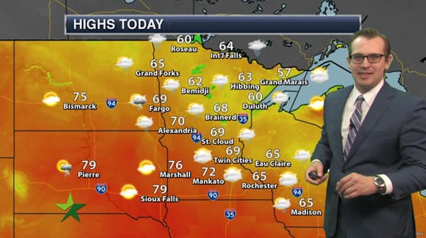 Morning forecast: Cooler with scattered showers