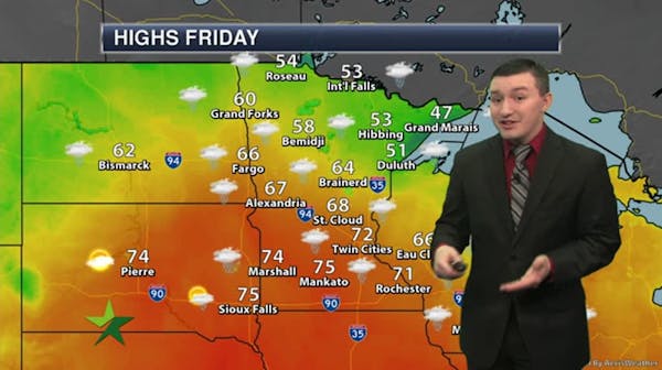 Morning forecast: Showers, possible T-storm, high of 73
