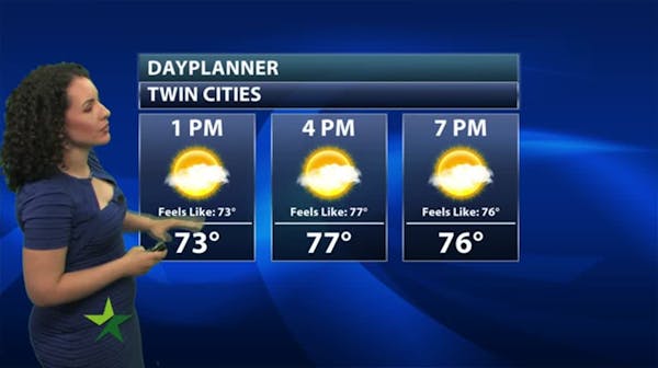 Afternoon forecast: Mix of clouds and sun, high of 77