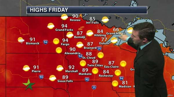 Afternoon forecast: Sunny, high in upper 80s