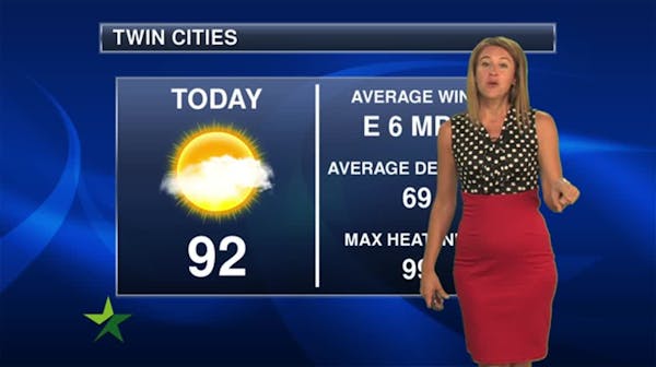 Afternoon forecast: Hot and humid, high 92