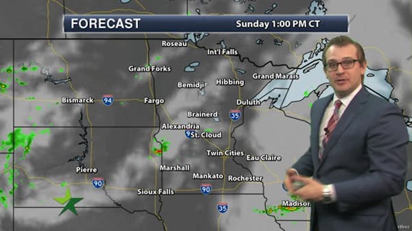Evening forecast: Showers and thunderstorms, low around 71