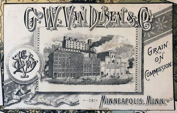 The Van Dusen company placed business card ads in the Saturday Evening Spectator, which promoted the city of Minneapolis.
