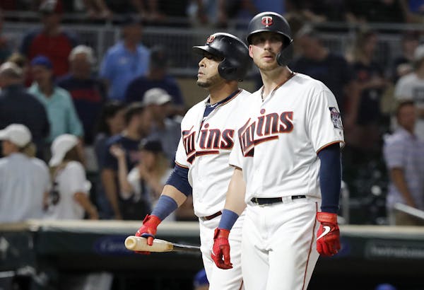 Designated hitter Nelson Cruz fouled out to end the game Tuesday night, with Mitch Garver and two other Twins on base.