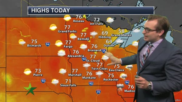 Morning forecast: Showers much of the day