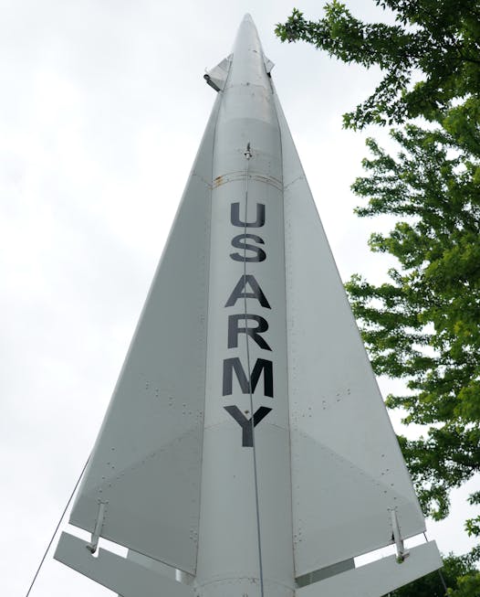 A deactivated missile is on display in Missile Park in St. Bonifacius.