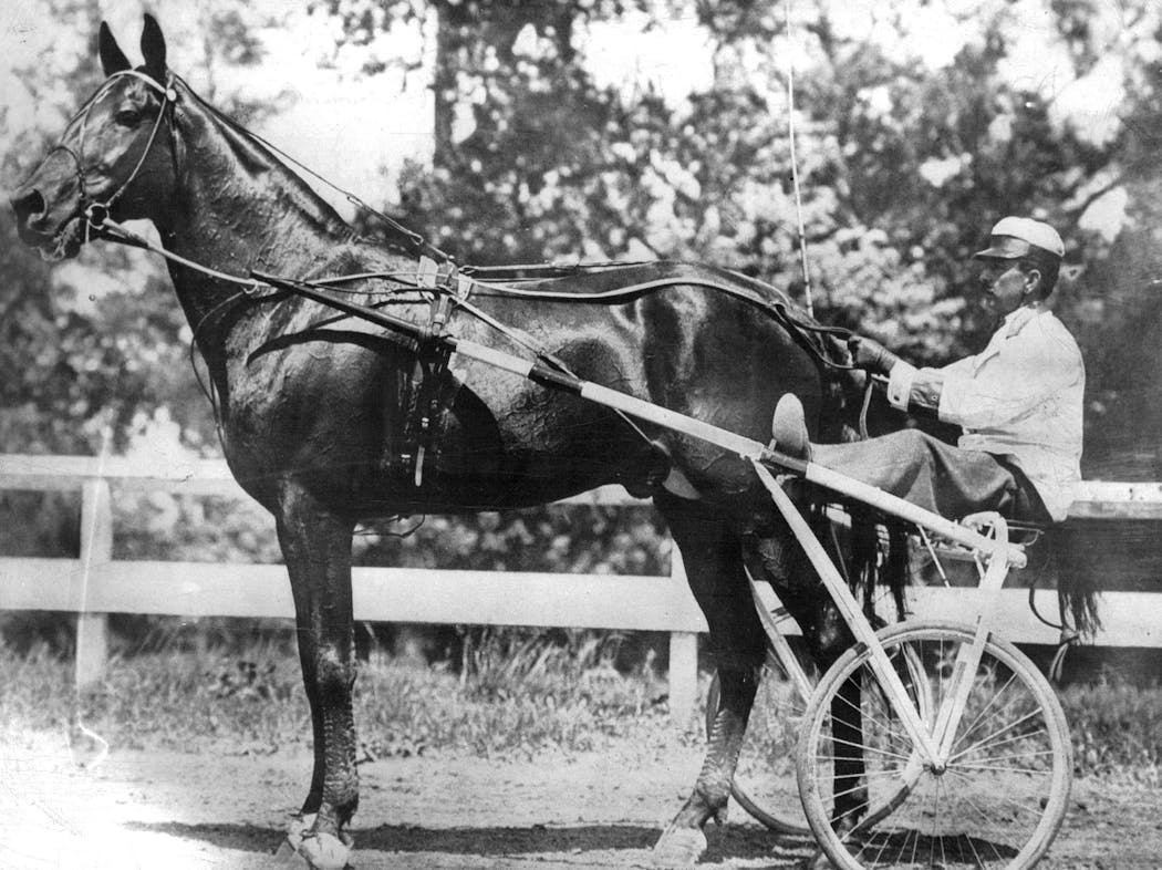 Dan Patch paced a record mile at the 1906 Minnesota State Fair, becoming a national celebrity and bringing fame to his owner Marion Savage.