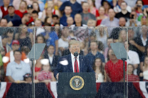 President Donald Trump speaks during an Independence Day celebration in front of the Lincoln Memorial, Thursday, July 4, 2019, in Washington. (AP Phot