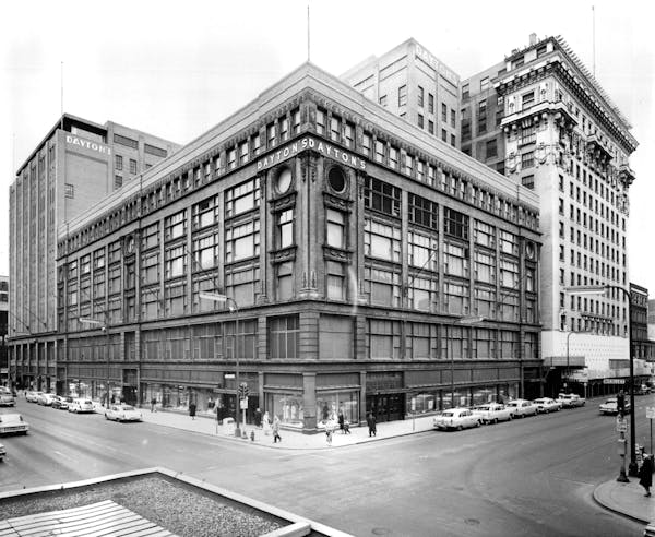 The oldest portion of the Dayton's complex, the original building at S. 7th Street & Nicollet Avenue, shown in a 1960 file photo, was built in 1902. T