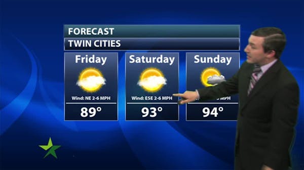 Afternoon forecast: Partly sunny, humid, high of 88
