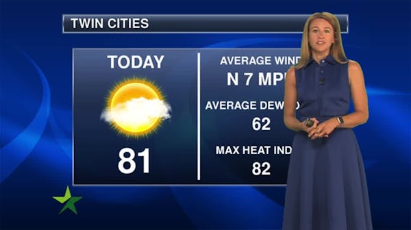 Morning forecast: Cloudy start, becoming mostly sunny, high 81
