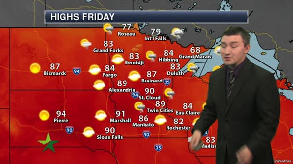 Morning forecast: Humid,spotty storms, high of 87